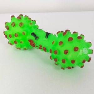 Іграшка для собак кісточка TPR з шипами і зі звуком, 11×4 см
